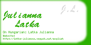 julianna latka business card